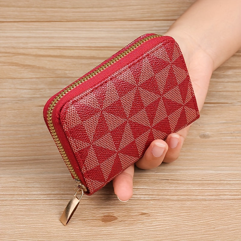 Short Accordion Card Holder, Large Capacity Wallet, Small Coin Purse, Zipper Bag for Men And Women, Credit Card Holder, Key Pouch, And Coin Bag