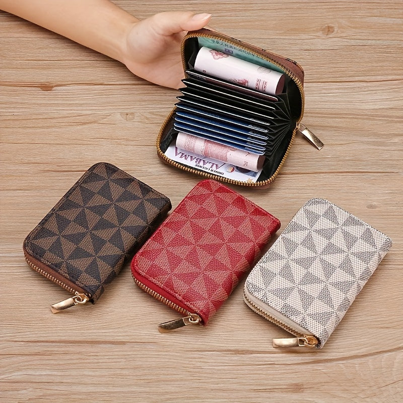 New Small Card Holder for Women and with Multiple Slots, Anti-Magnetic Coin Purse, Multifunctional Bank Card Zipper Case, Credit Card Bag, Mini Wallet, Key Chain
