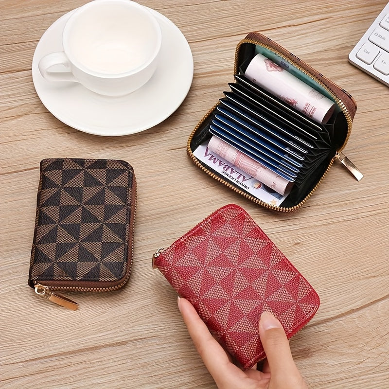 New Small Card Holder for Women and with Multiple Slots, Anti-Magnetic Coin Purse, Multifunctional Bank Card Zipper Case, Credit Card Bag, Mini Wallet, Key Chain