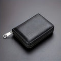 Blocking Wallet for Men & Women – Slim Minimalist Leather Card Holder with Zipper Closure | Ultra Thin Lightweight Design, Multiple Card Slots & Secure Storage for Credit Cards, Cash, ID | Durable Synthetic Leather (Black)